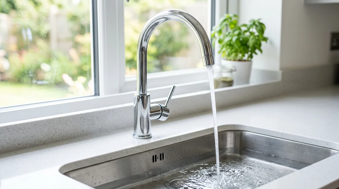 Local Plumbing Master Pros same day plumber fixing a faucet in Mukwonago, WI